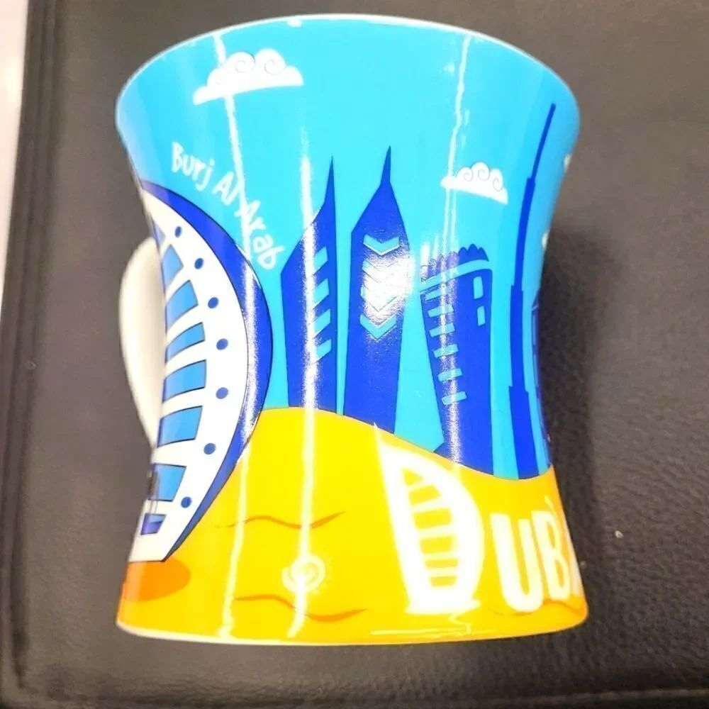 New,never Used Tazo Tea "Burj Khalifa Dubai" Collectible Ceramic Mug  8 Oz.
